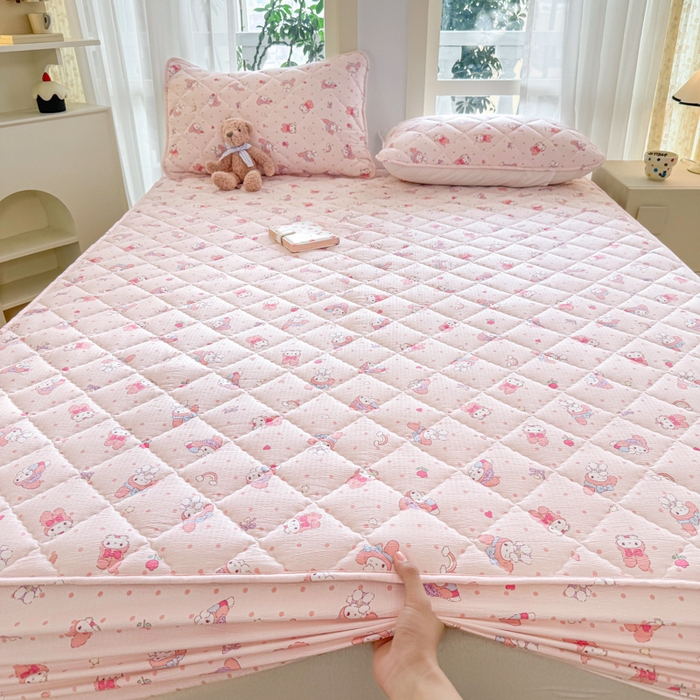 91家纺网 家纺一手货源 找家纺 曼陀罗 2025新款床笠床笠单品床笠单件单床笠 顽皮乐乐