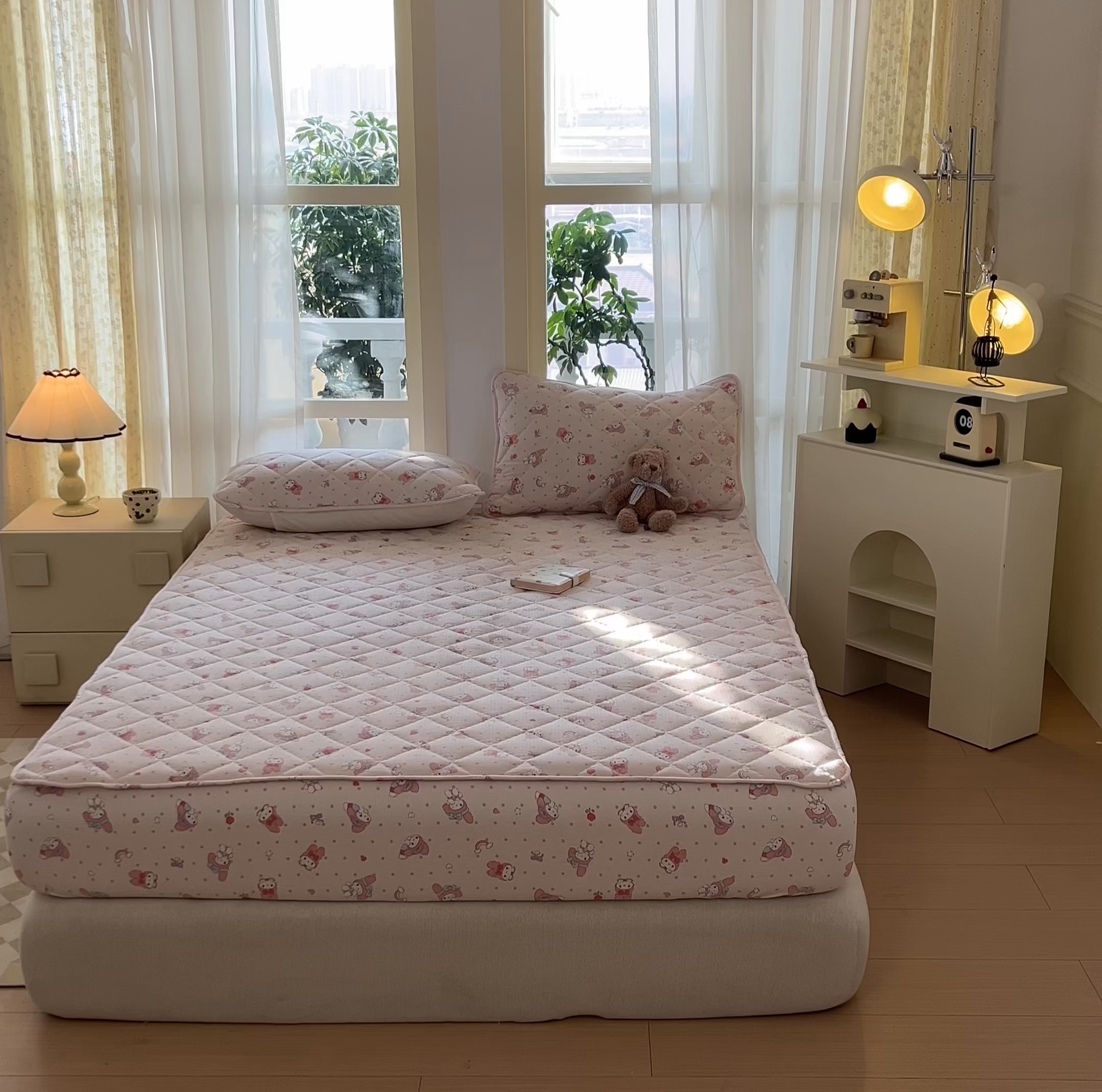 91家纺网 家纺一手货源 找家纺 曼陀罗 2025新款床笠床笠单品床笠单件单床笠 顽皮乐乐