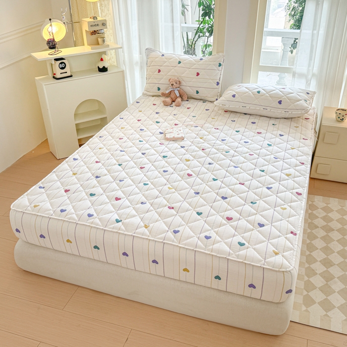 91家纺网 家纺一手货源 找家纺 曼陀罗 2025新款床笠床笠单品床笠单件单床笠 小心心