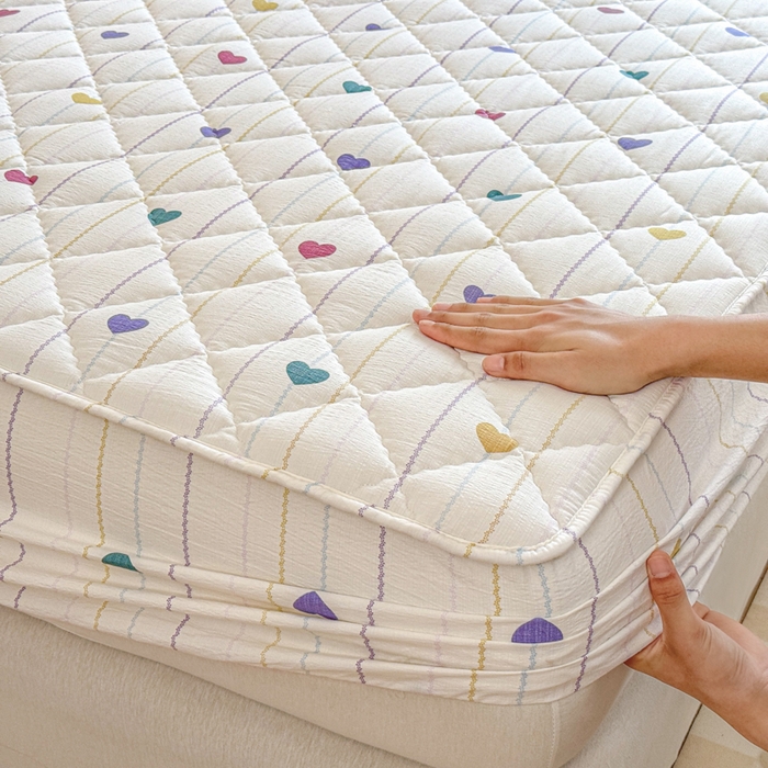 91家纺网 家纺一手货源 找家纺 曼陀罗 2025新款床笠床笠单品床笠单件单床笠 小心心