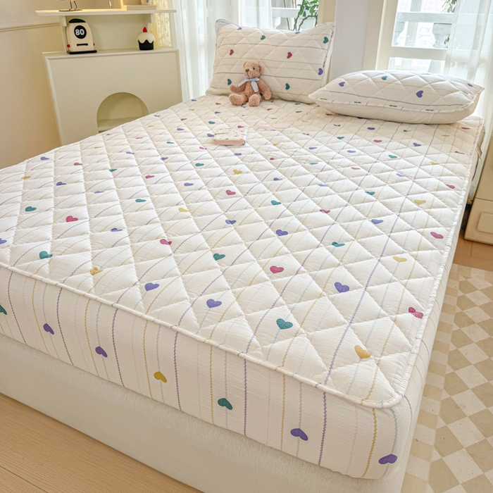 91家纺网 家纺一手货源 找家纺 曼陀罗 2025新款床笠床笠单品床笠单件单床笠 小心心