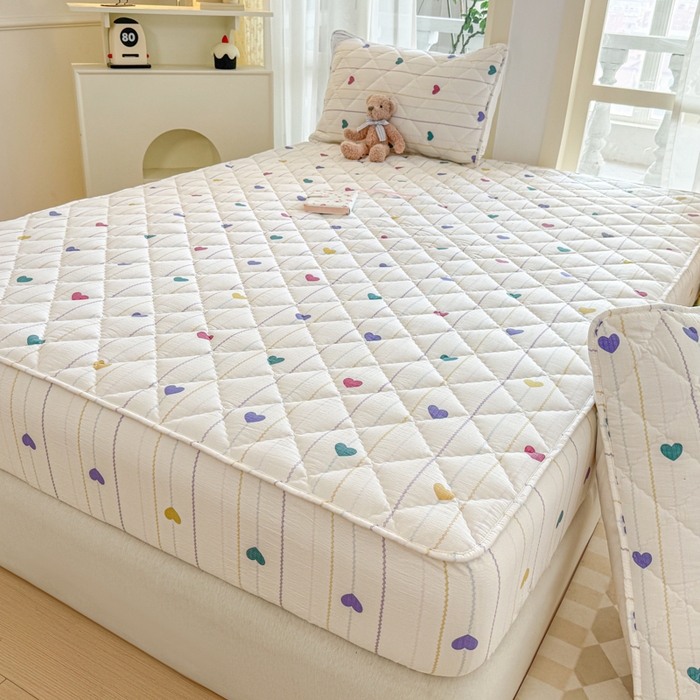 91家纺网 家纺一手货源 找家纺 曼陀罗 2025新款床笠床笠单品床笠单件单床笠 小心心