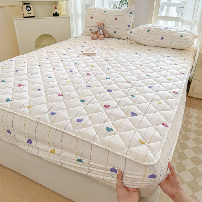 91家纺网 家纺一手货源 找家纺 曼陀罗 2025新款床笠床笠单品床笠单件单床笠 小心心