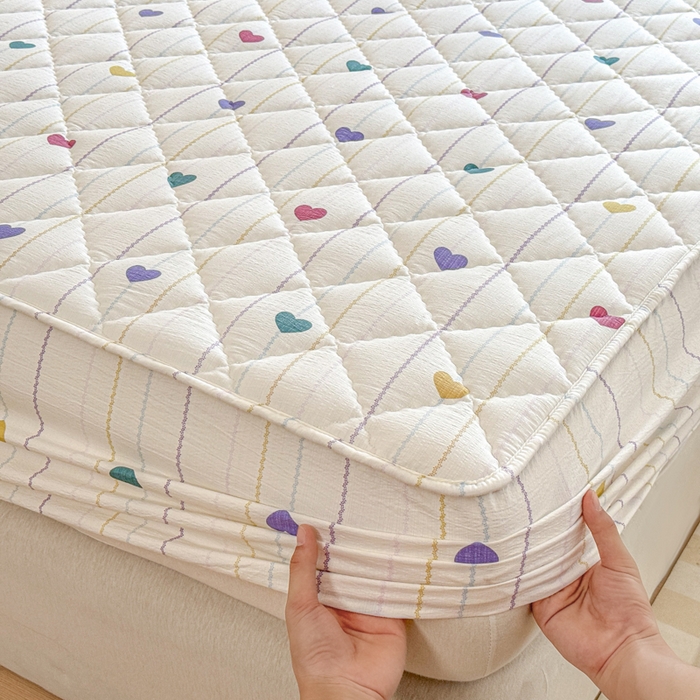 91家纺网 家纺一手货源 找家纺 曼陀罗 2025新款床笠床笠单品床笠单件单床笠 小心心