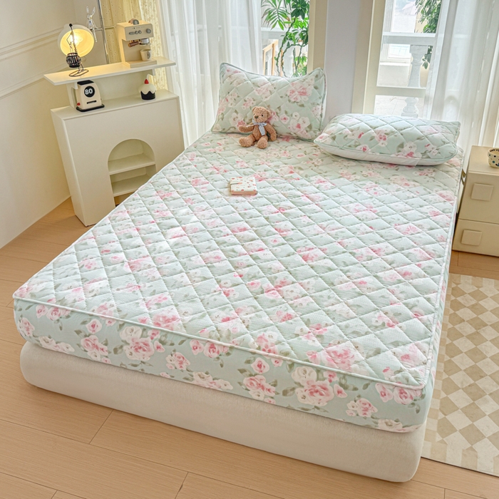 91家纺网 家纺一手货源 找家纺 曼陀罗 2025新款床笠床笠单品床笠单件单床笠 嫣然花语