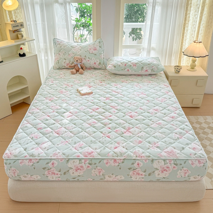 91家纺网 家纺一手货源 找家纺 曼陀罗 2025新款床笠床笠单品床笠单件单床笠 嫣然花语