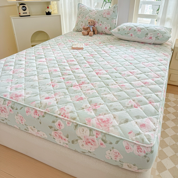 91家纺网 家纺一手货源 找家纺 曼陀罗 2025新款床笠床笠单品床笠单件单床笠 嫣然花语