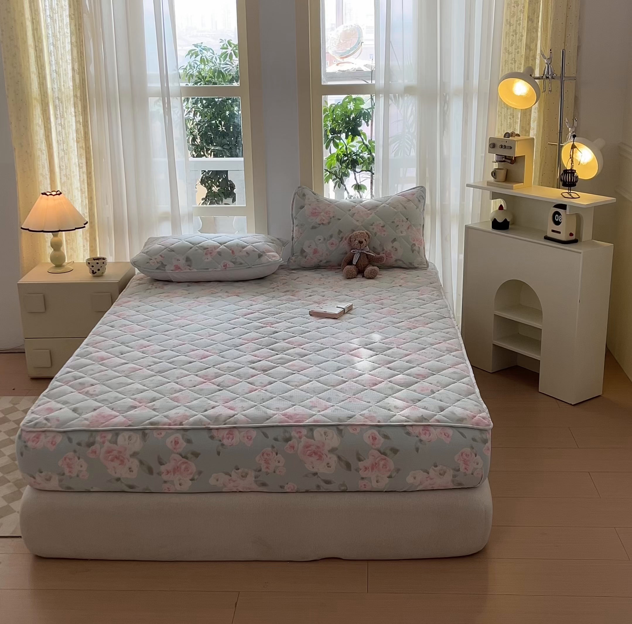 91家纺网 家纺一手货源 找家纺 曼陀罗 2025新款床笠床笠单品床笠单件单床笠 嫣然花语