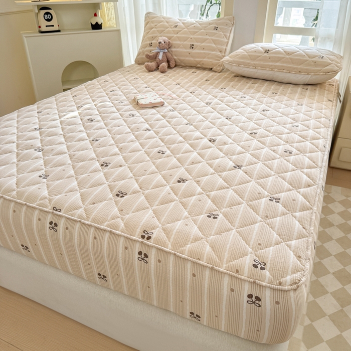 91家纺网 家纺一手货源 找家纺 曼陀罗 2025新款床笠床笠单品床笠单件单床笠 樱桃点点