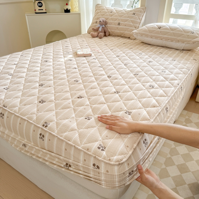 91家纺网 家纺一手货源 找家纺 曼陀罗 2025新款床笠床笠单品床笠单件单床笠 樱桃点点