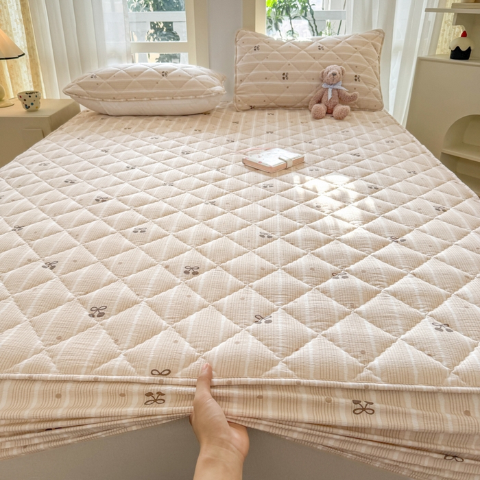 91家纺网 家纺一手货源 找家纺 曼陀罗 2025新款床笠床笠单品床笠单件单床笠 樱桃点点