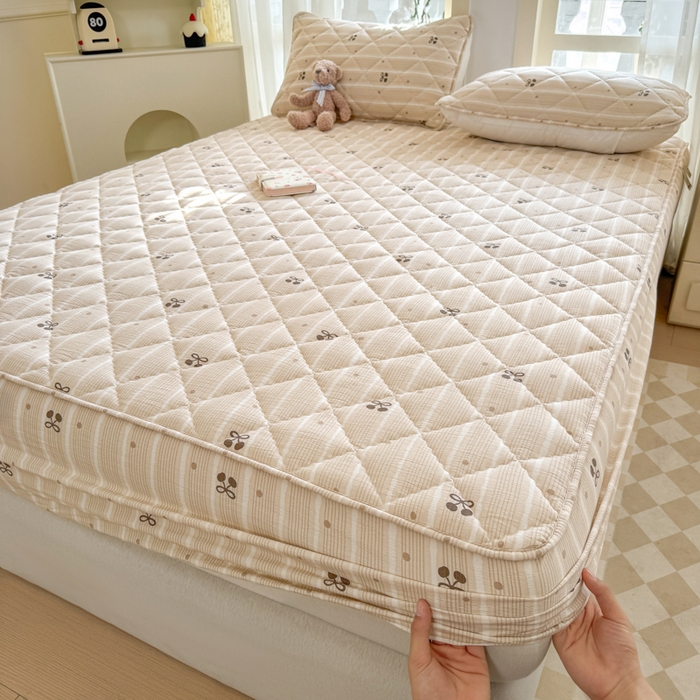 91家纺网 家纺一手货源 找家纺 曼陀罗 2025新款床笠床笠单品床笠单件单床笠 樱桃点点