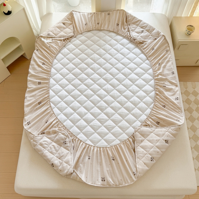 91家纺网 家纺一手货源 找家纺 曼陀罗 2025新款床笠床笠单品床笠单件单床笠 樱桃点点