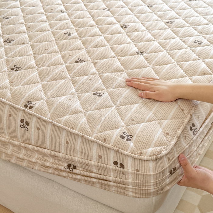 91家纺网 家纺一手货源 找家纺 曼陀罗 2025新款床笠床笠单品床笠单件单床笠 樱桃点点