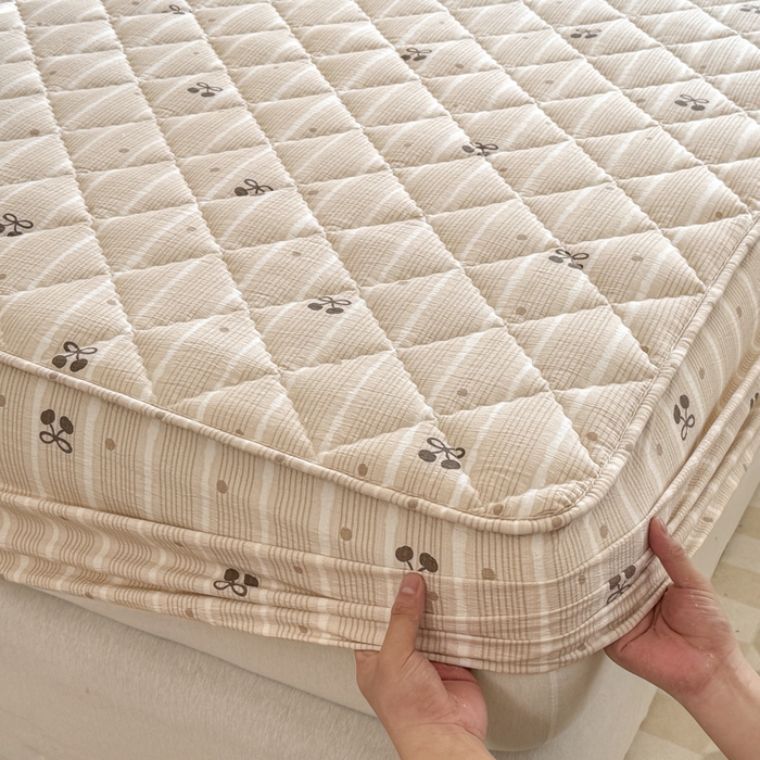 91家纺网 家纺一手货源 找家纺 曼陀罗 2025新款床笠床笠单品床笠单件单床笠 樱桃点点