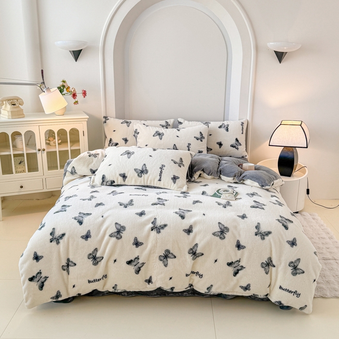 91家纺网 家纺一手货源 找家纺 （总）橘子家 2025新款轻奢兔绒高克重四件套