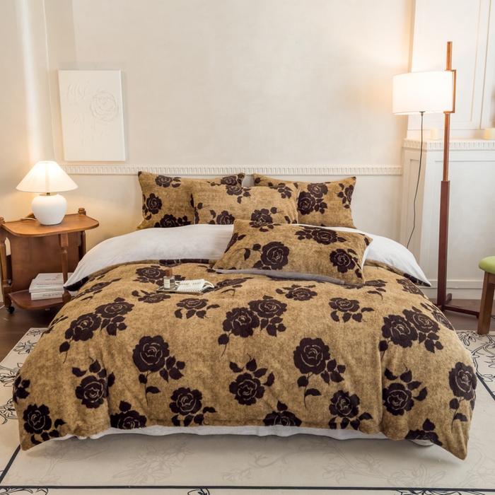 91家纺网 家纺一手货源 找家纺 （总）橘子家 2025新款轻奢兔绒高克重四件套