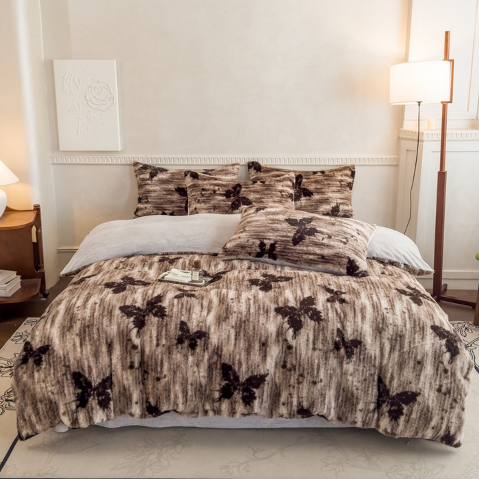 橘子家 2025新款轻奢兔绒高克重四件套 华尔兹