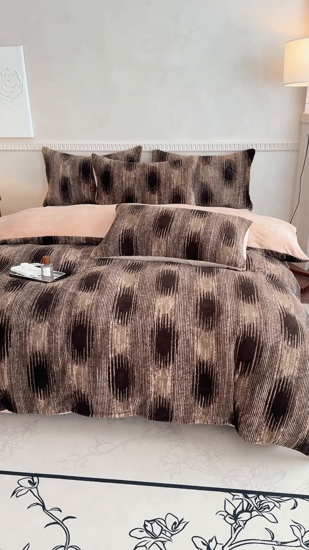 91家纺网 家纺一手货源 找家纺 橘子家 2025新款轻奢兔绒高克重四件套 锦瑟