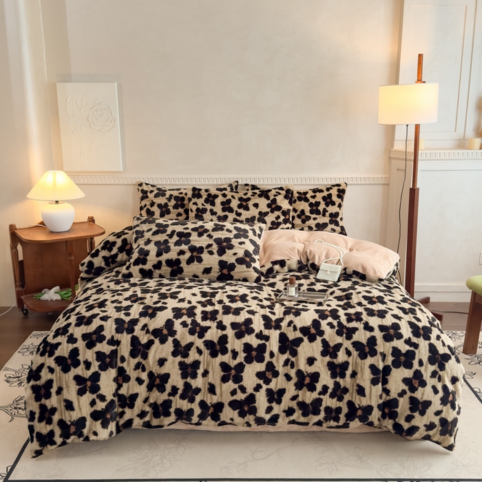 橘子家 2025新款轻奢兔绒高克重四件套 蔓蝶