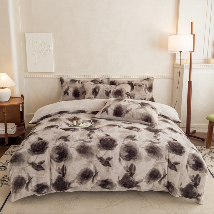 橘子家 2025新款轻奢兔绒高克重四件套 绮梦