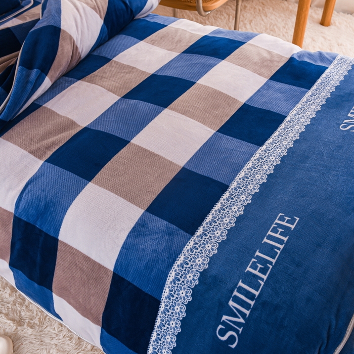 91家纺网 家纺一手货源 找家纺 （总）居尚2025直播爆款高克重印花牛奶绒法莱绒学生三件套 