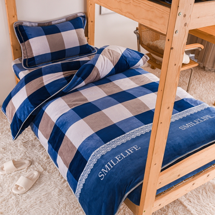 91家纺网 家纺一手货源 找家纺 （总）居尚2025直播爆款高克重印花牛奶绒法莱绒学生三件套 