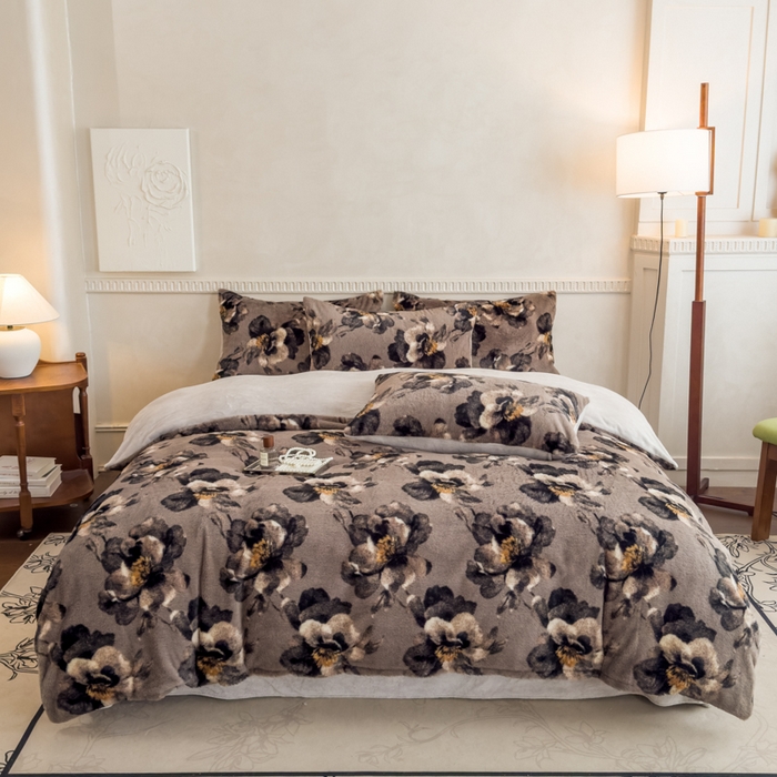 橘子家 2025新款轻奢兔绒高克重四件套 索菲庄园