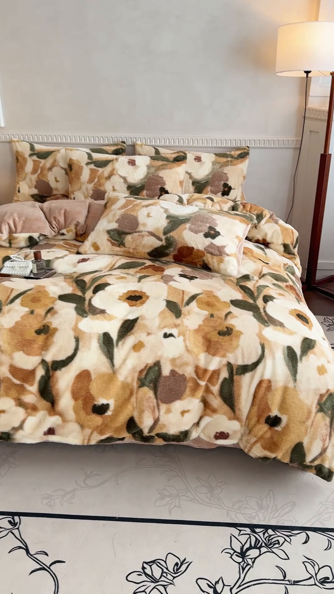 91家纺网 家纺一手货源 找家纺 橘子家 2025新款轻奢兔绒高克重四件套 向阳花开-黄