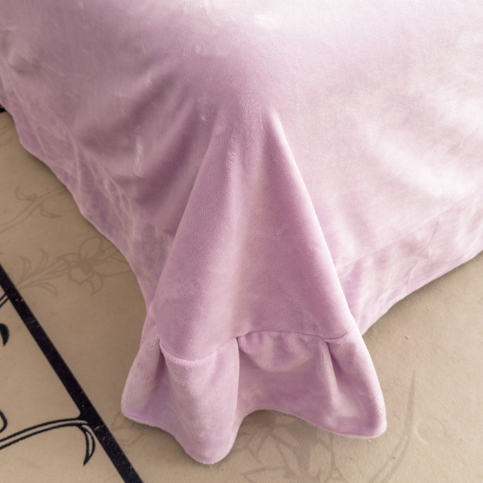 91家纺网 家纺一手货源 找家纺 橘子家 2025新款轻奢兔绒高克重四件套 向阳花开-紫