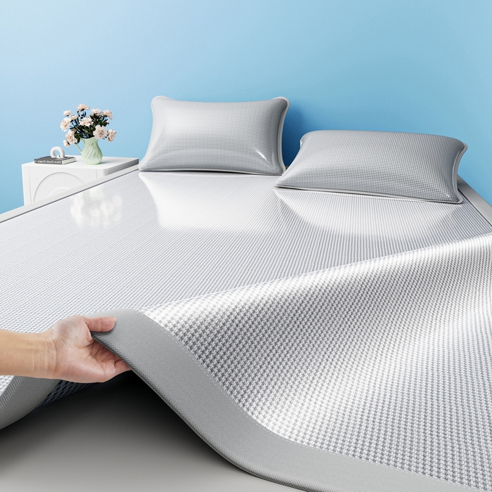 91家纺网 家纺一手货源 找家纺 小叮当家纺仓储工厂店 2025新款元森系列-冰丝席 成人款【床席款】 元森-点子灰