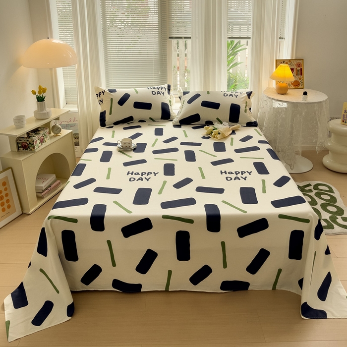 91家纺网 家纺一手货源 找家纺 金盛纺 2025新款13372全棉印花单品床单 玛卡巴卡