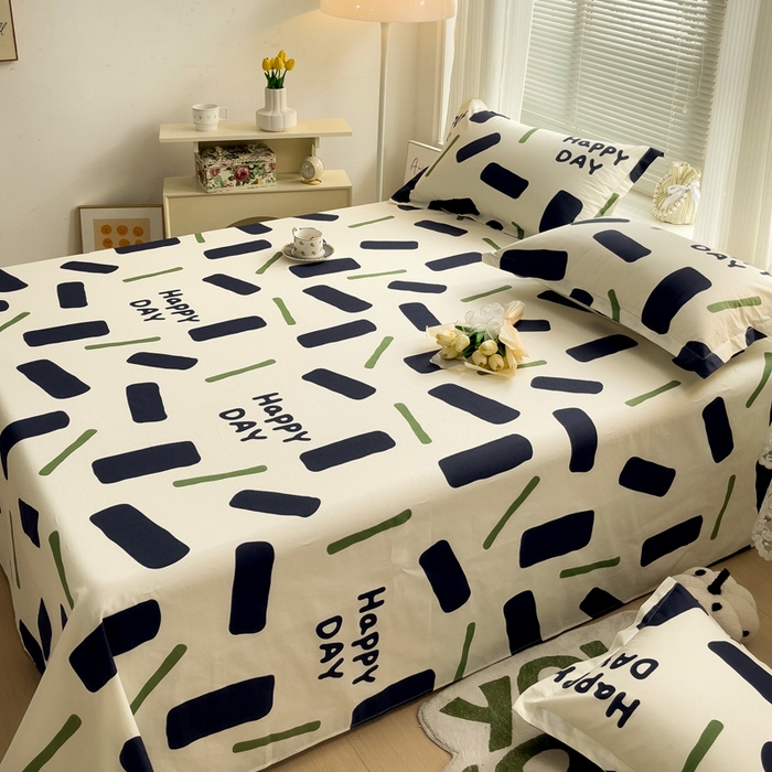 91家纺网 家纺一手货源 找家纺 金盛纺 2025新款13372全棉印花单品床单 玛卡巴卡