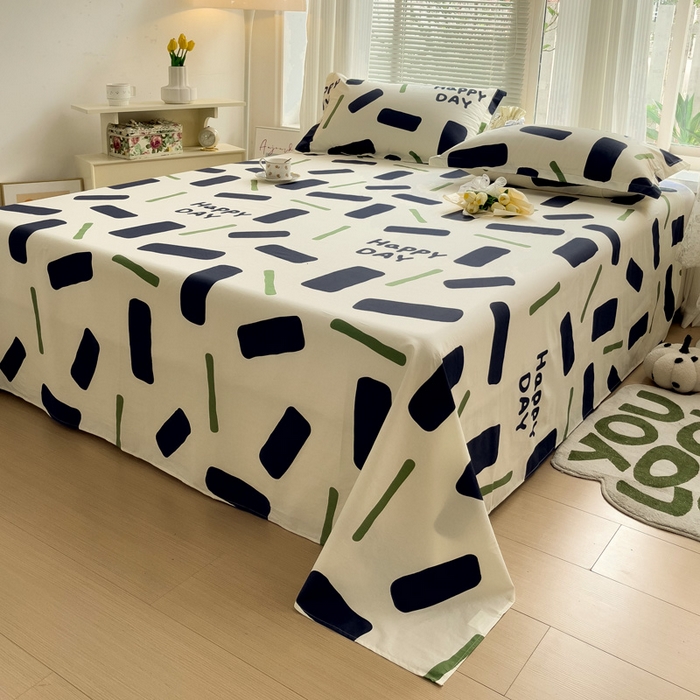 91家纺网 家纺一手货源 找家纺 金盛纺 2025新款13372全棉印花单品床单 玛卡巴卡