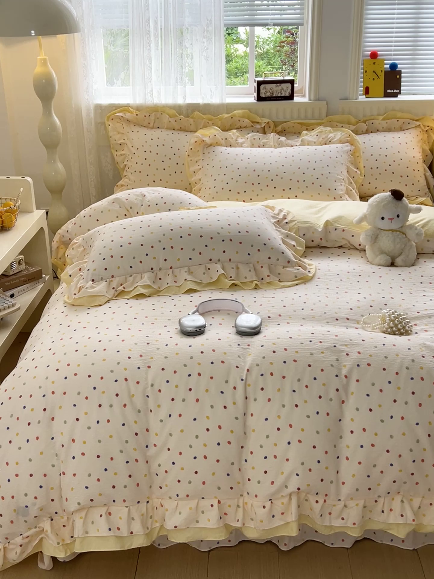 91家纺网 家纺一手货源 找家纺 （总）富米莱（原臻工厂） 2025新款双层花边高克重亲肤棉云柔棉床盖床单四件套