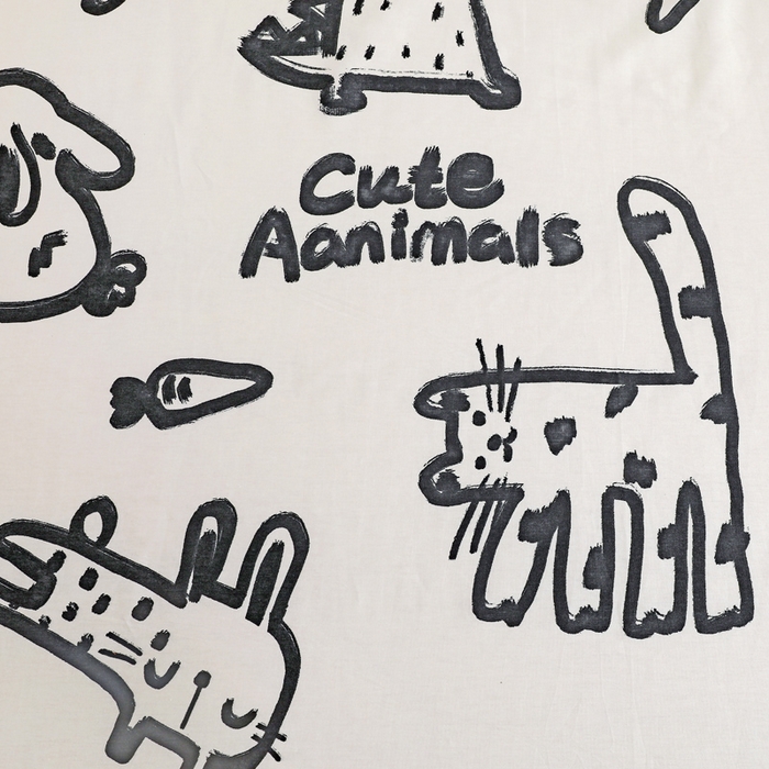 91家纺网 家纺一手货源 找家纺 金盛纺 2025新款13372全棉印花单品床单 趣味恐龙