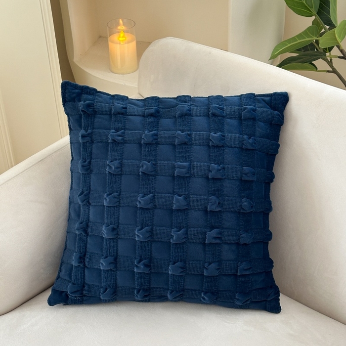 新奇异 2025新款泡泡格抱枕 泡泡格-深蓝