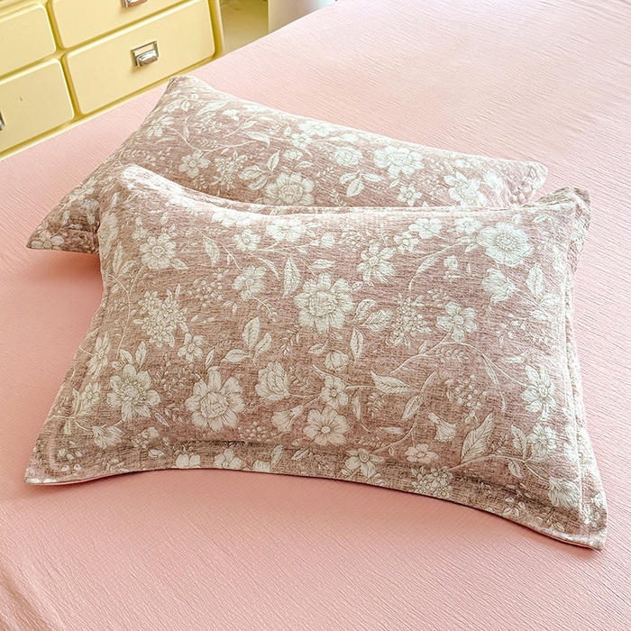 91家纺网 家纺一手货源 找家纺 （总）韩约家纺 2025新款1全棉镂空双色刺绣花边床单款加厚棉麻四件套