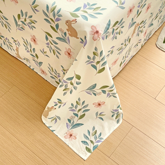 91家纺网 家纺一手货源 找家纺 金盛纺 2025新款13372全棉印花单品床单 轻纱漫舞