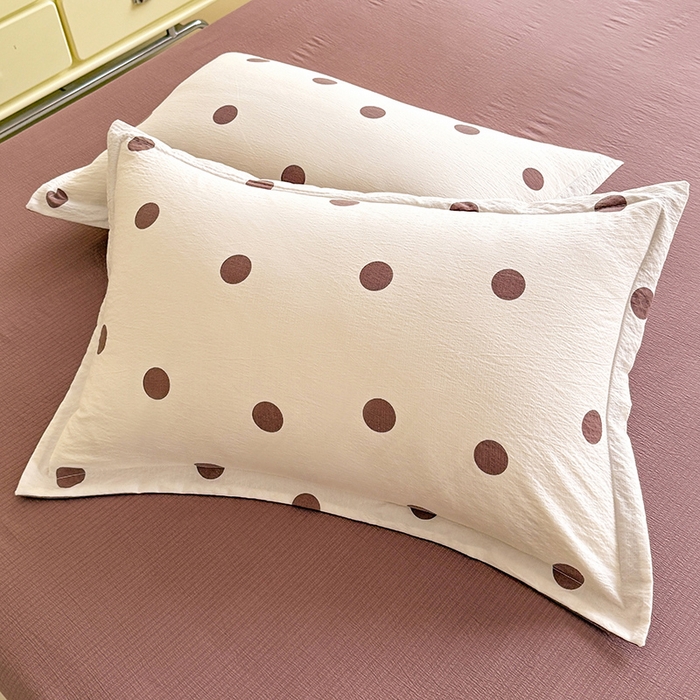 91家纺网 家纺一手货源 找家纺 韩约家纺 2025新款1全棉镂空双色刺绣花边床单款加厚棉麻四件套 波波咖