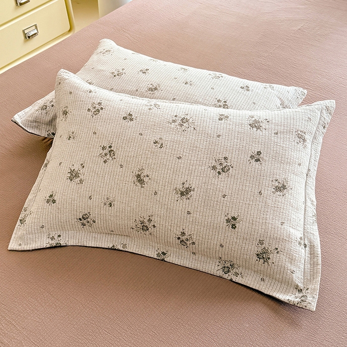 91家纺网 家纺一手货源 找家纺 韩约家纺 2025新款1全棉镂空双色刺绣花边床单款加厚棉麻四件套 花玉寻