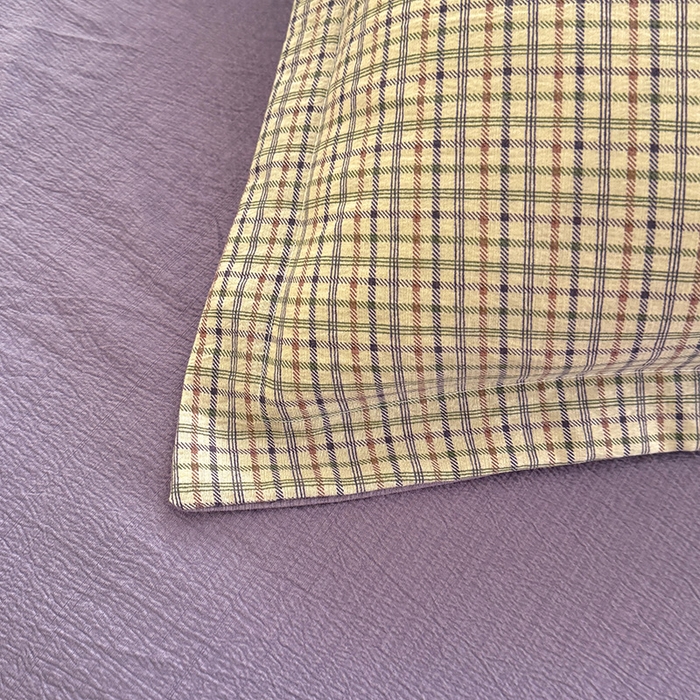 91家纺网 家纺一手货源 找家纺 韩约家纺 2025新款1全棉镂空双色刺绣花边床单款加厚棉麻四件套 简熙