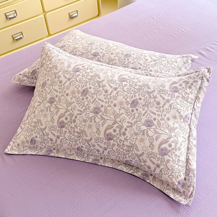 91家纺网 家纺一手货源 找家纺 韩约家纺 2025新款1全棉镂空双色刺绣花边床单款加厚棉麻四件套 若彩