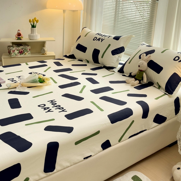 91家纺网 家纺一手货源 找家纺 金盛纺 2025新款13372全棉印花单品床笠 玛卡巴卡