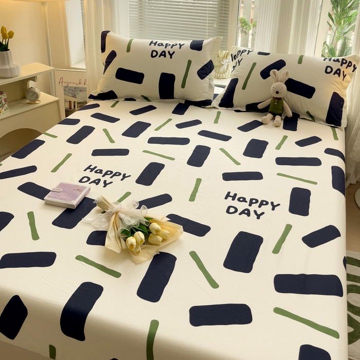 91家纺网 家纺一手货源 找家纺 金盛纺 2025新款13372全棉印花单品床笠 玛卡巴卡