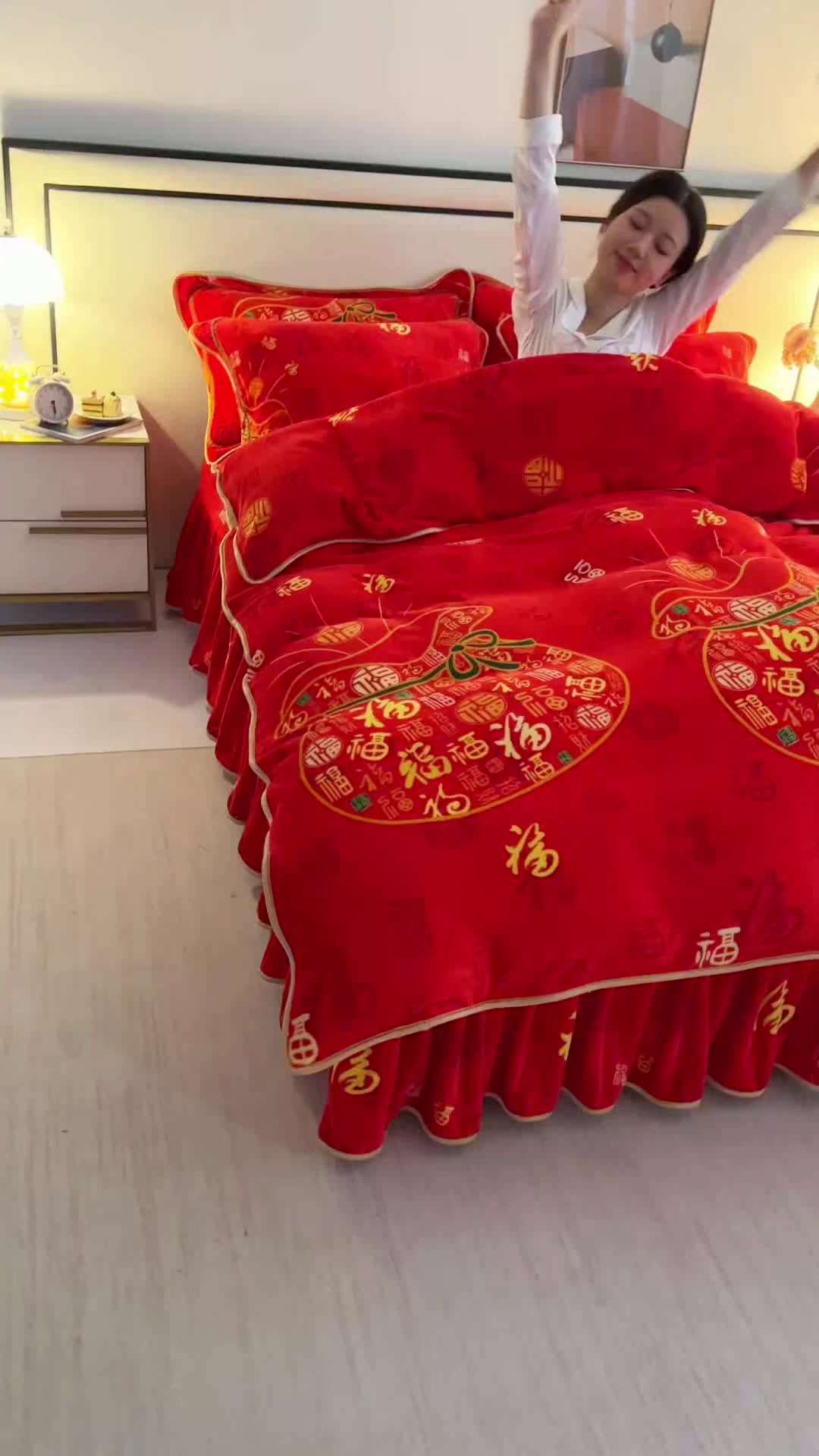 91家纺网 家纺一手货源 找家纺 望淮 2025新款230g印花金貂绒牛奶绒四件套 福袋