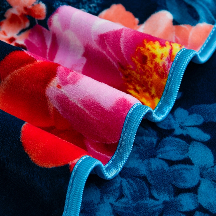 91家纺网 家纺一手货源 找家纺 2025新款230克8.5斤加厚高克重牛奶绒金貂绒法莱绒四件套冬季加绒法兰绒床裙款 春花秋月