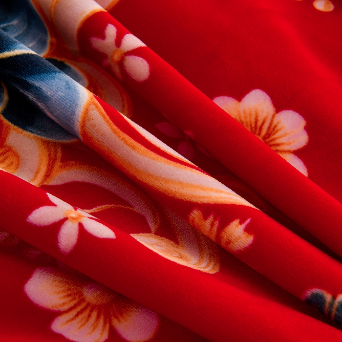 91家纺网 家纺一手货源 找家纺 2025新款230克8.5斤加厚高克重牛奶绒金貂绒法莱绒四件套冬季加绒法兰绒床裙款 锦上添花