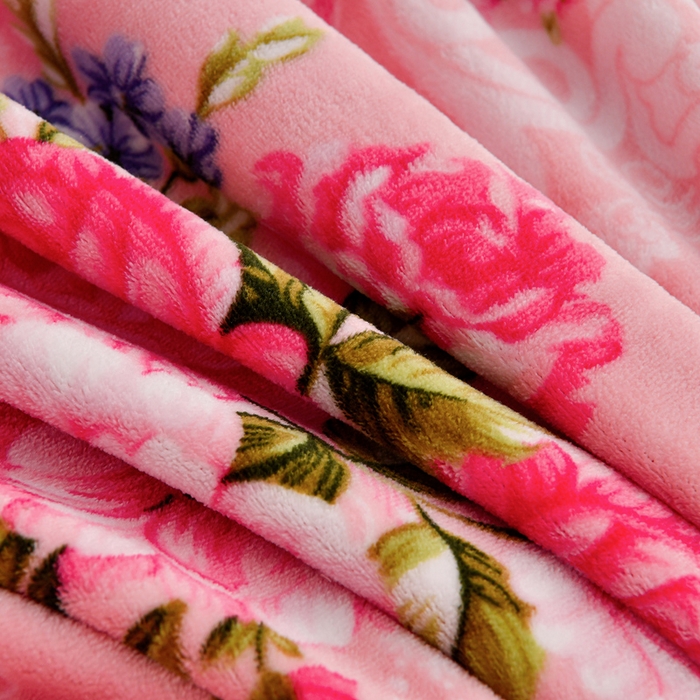 91家纺网 家纺一手货源 找家纺 2025新款230克8.5斤加厚高克重牛奶绒金貂绒法莱绒四件套冬季加绒法兰绒床裙款 红粉佳人