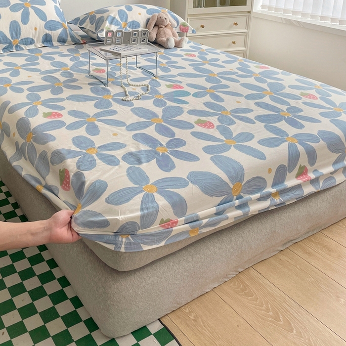 91家纺网 家纺一手货源 找家纺 金盛纺 2025新款13372全棉印花单品床笠 风灵玉秀